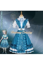 Identity V Journalist Alice DeRoss Alice in Dreamland Blue Lolita Dress Cosplay Costume
